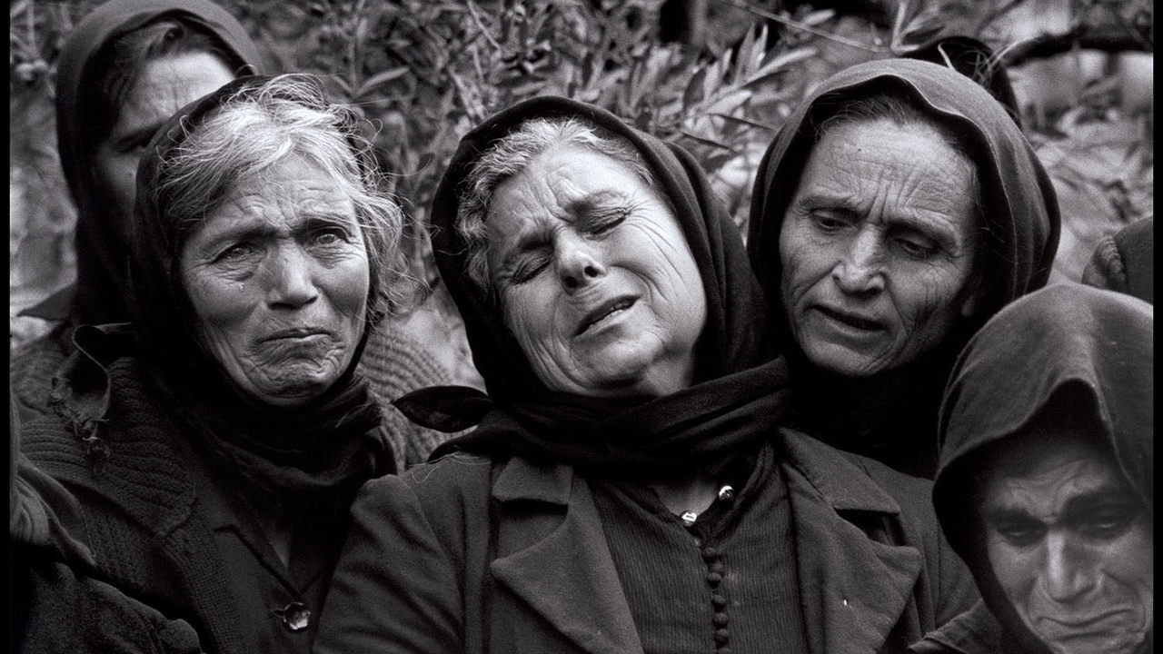GREECE. Mani. Pirgos Dirou. 1962. Woman at graveside. "A Greek Portfolio"